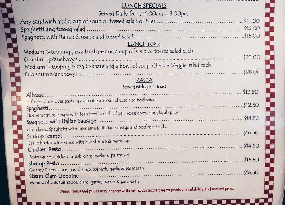 Menu at Brick Oven Pizza pub & bar, Kaneohe