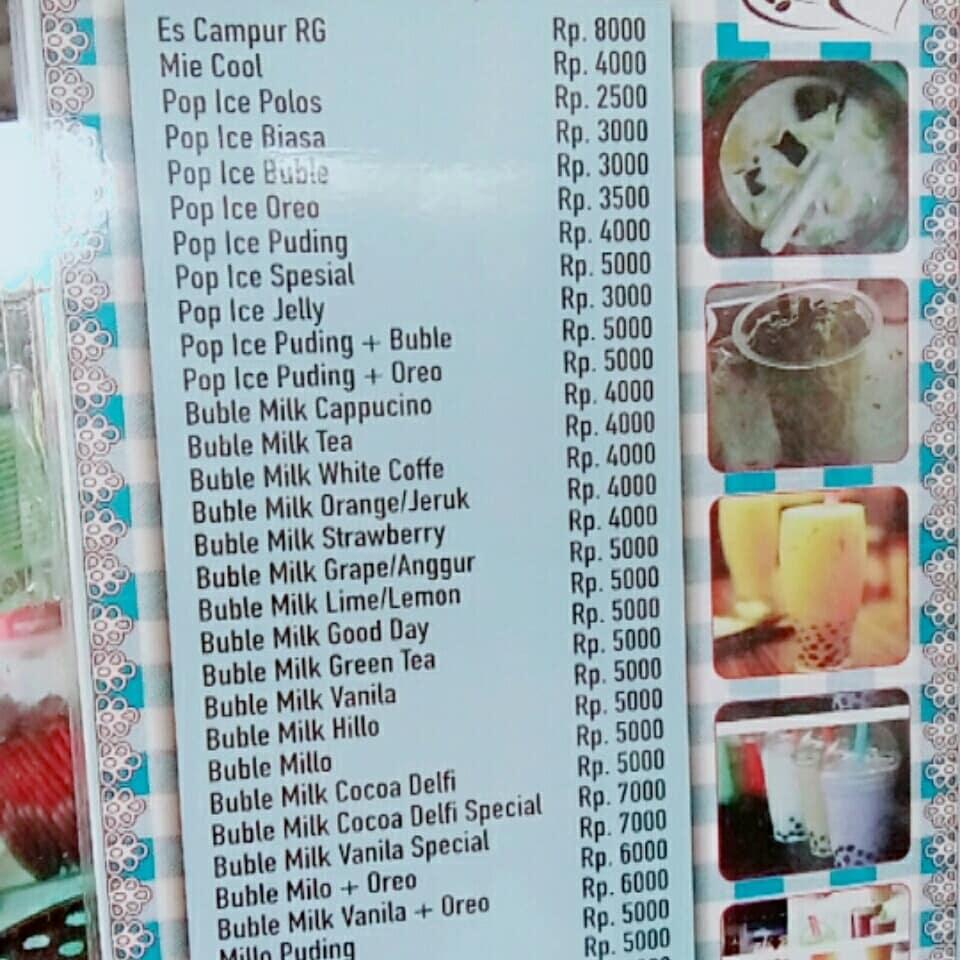 Menu at Rumah Geulis cafe, Indonesia