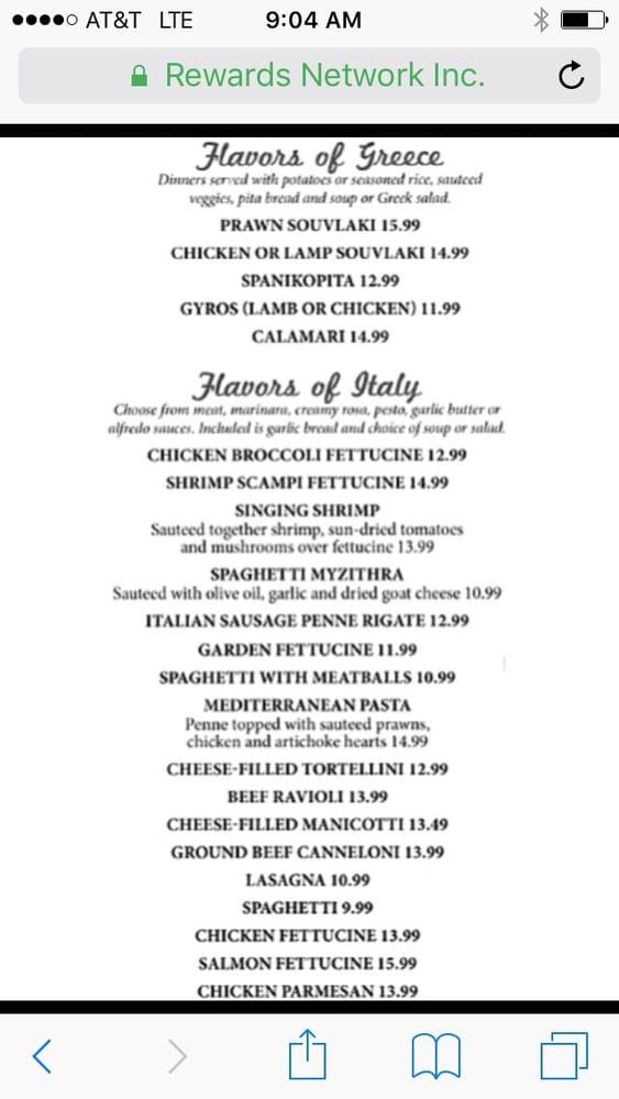 Menu at Tuscany at Des Moines Creek restaurant, Des Moines