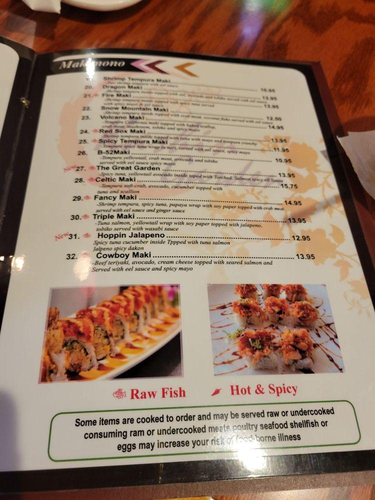 Menu at Kashin Garden restaurant, Dracut, 10 Dinley St