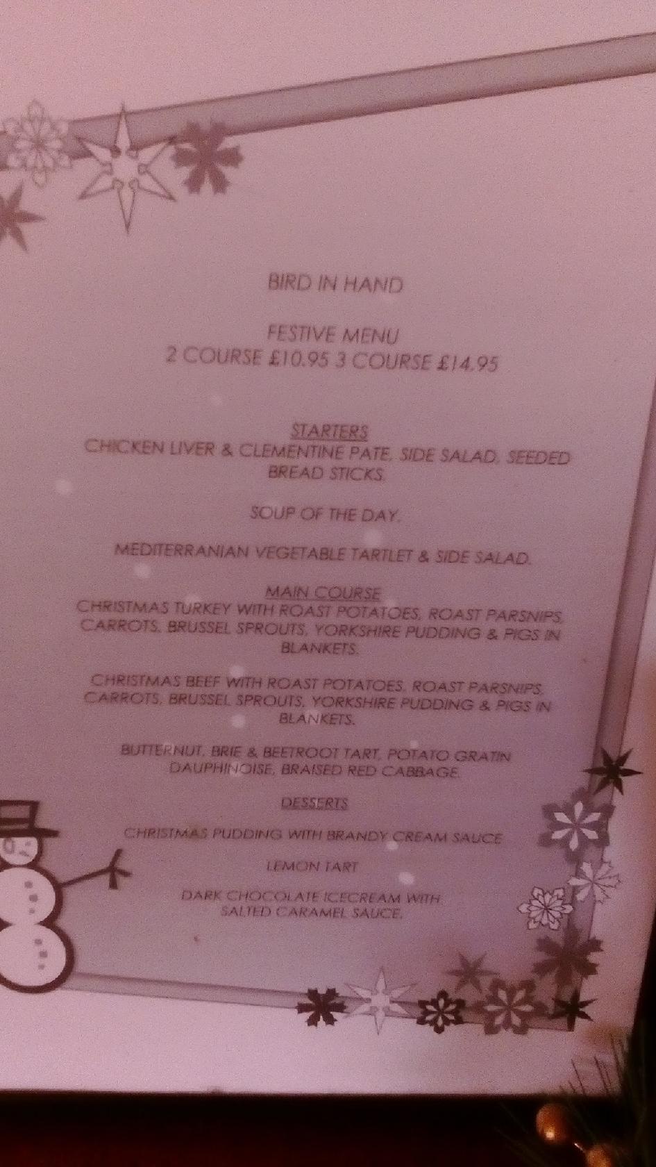 Menu at The Bird In Hand pub & bar, Fforest, 24 Carmarthen Rd