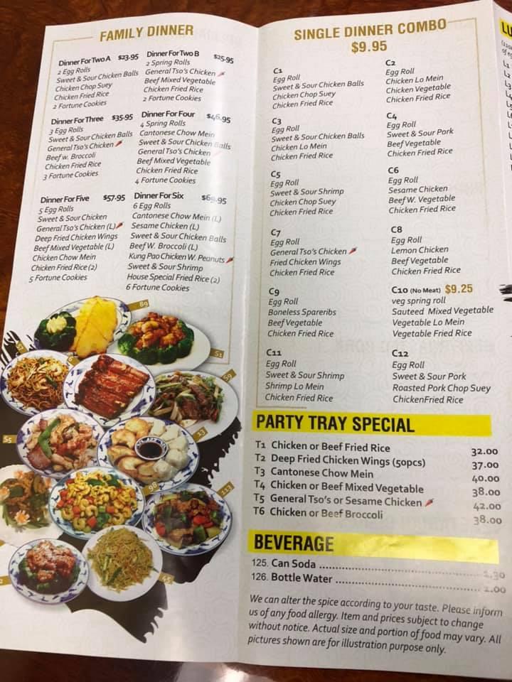 Five Star Chinese Restaurant Port Hope Menu