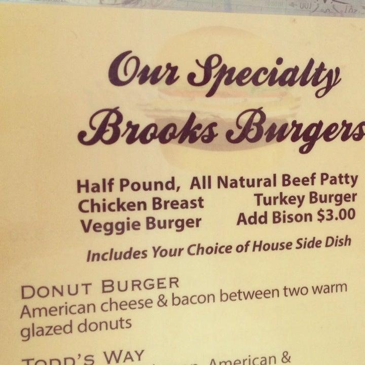 Menu at Brooks Burgers restaurant, Naples, 330 9th St S