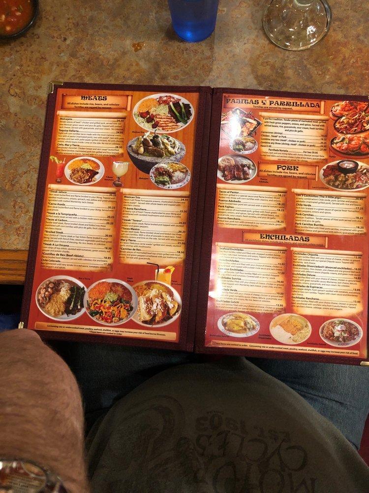 Menu at Nuevo Vallarta restaurant, Frisco