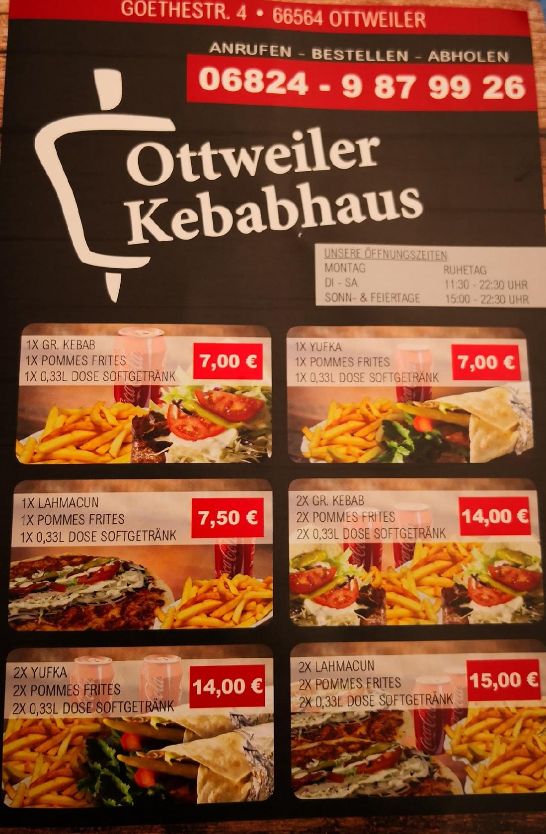 Speisekarte Von Ottweiler-Kebab-Haus Restaurant, Ottweiler