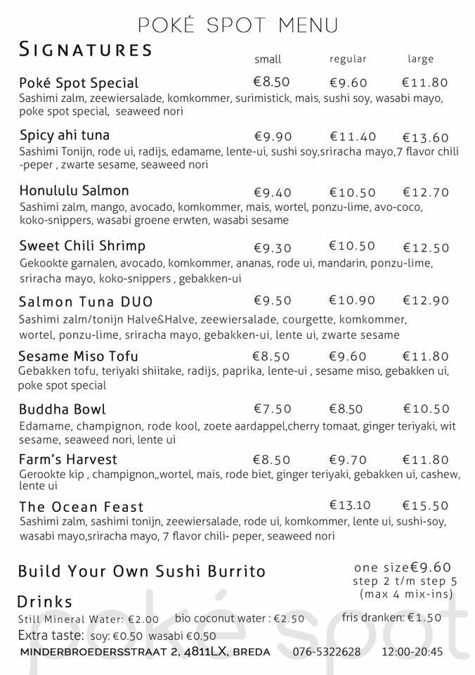 Menu de Poké Spot