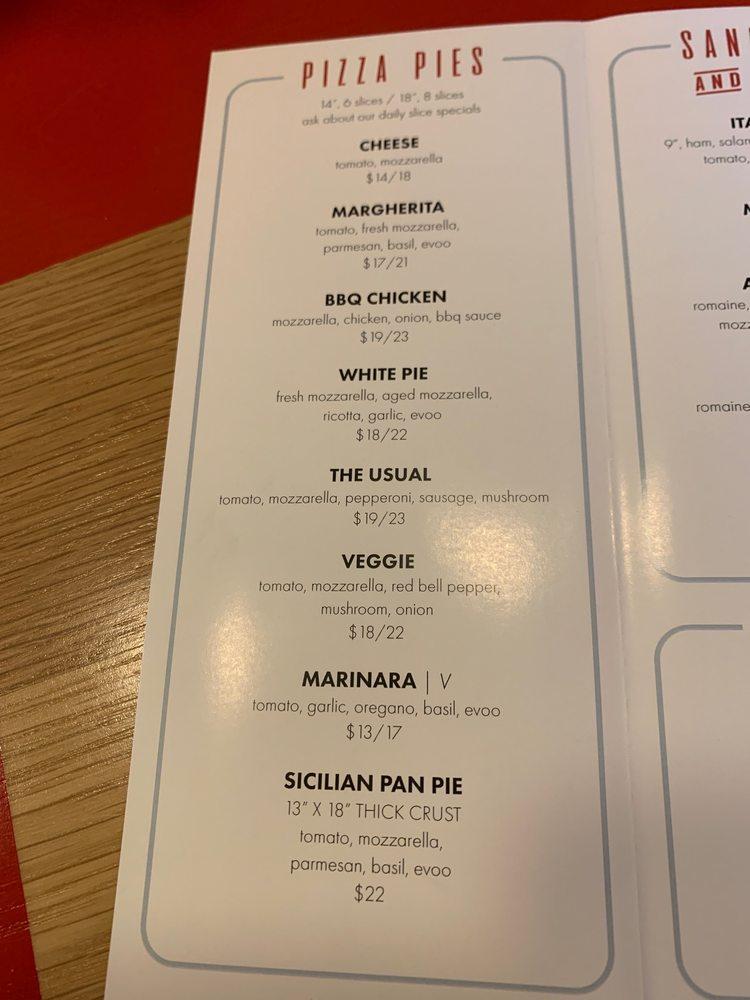 Menu At Reel Pizza Pies Pizzeria, Surprise