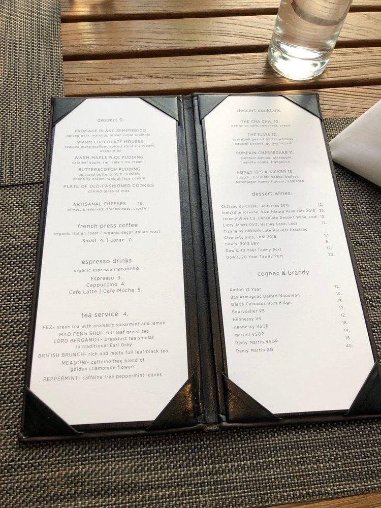 Menu at Towne House Restaurant at Wine & Roses, Lodi