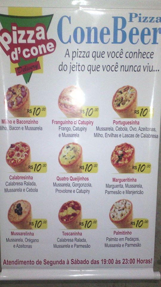 ConeBeer Pizza cardápio