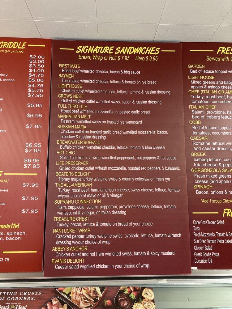 Menu at Lighthouse Deli and Catering restaurant, Aquebogue, 363 Meeting