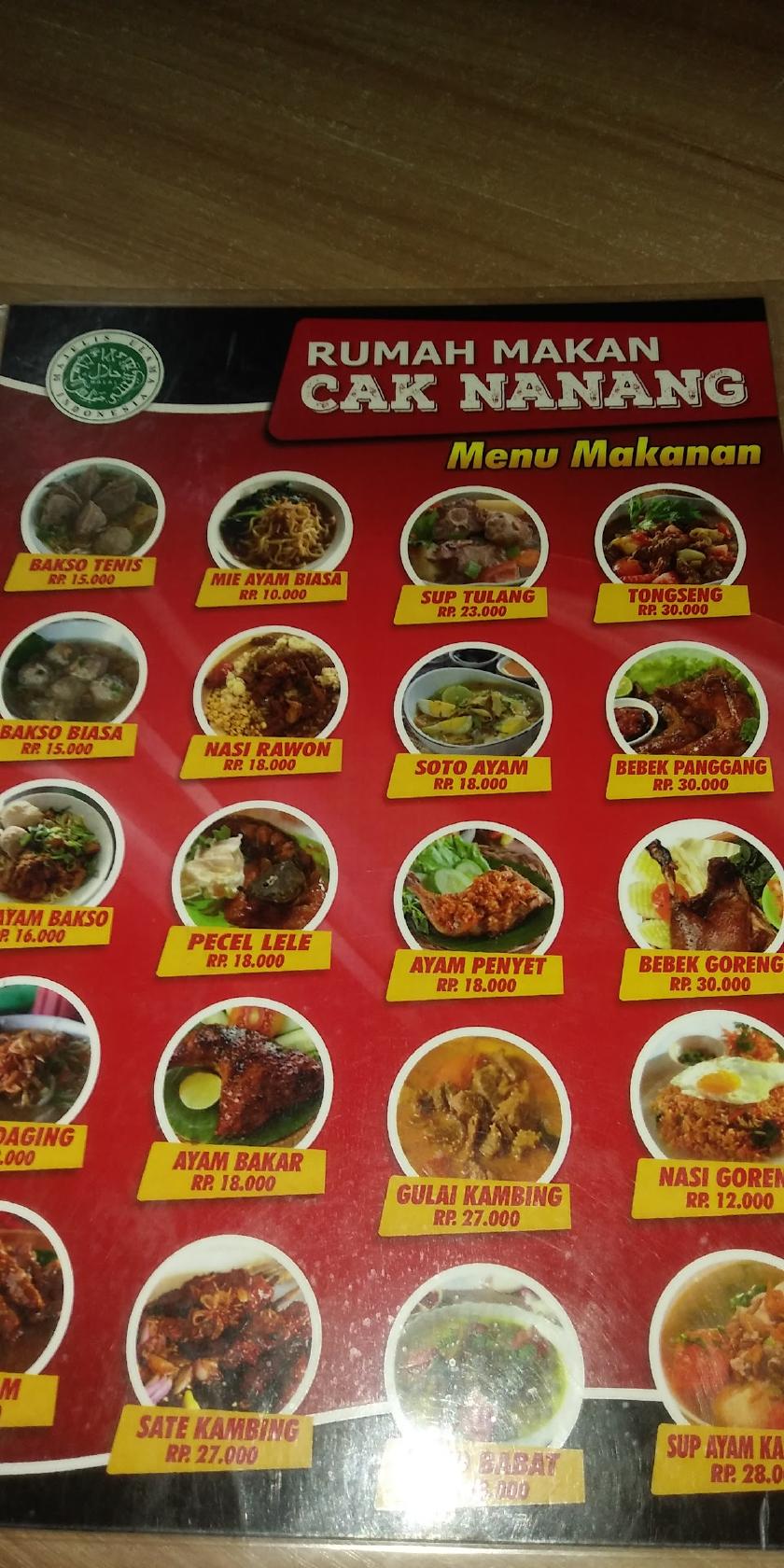 Menu at Sate Gule Tongseng Kambing Semarang restaurant, Batam