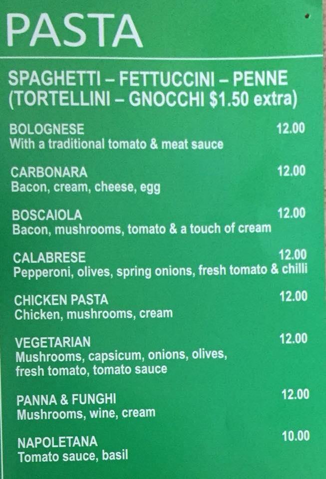 Menu at Nambour Pizza & Pasta pizzeria, Nambour