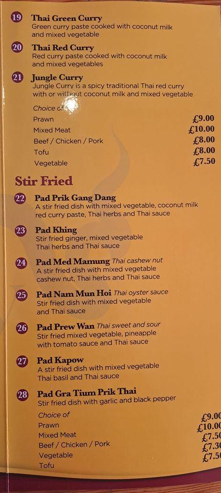 Menu At Mai Thai Cafe Mexborough   R92a Cosey Cafe Menu 