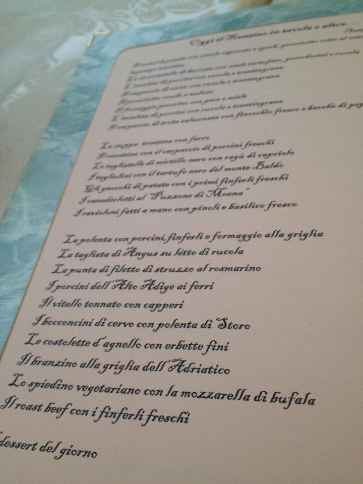 Menu da Ristorante Antica Trattoria Due Mori, Trento, Via S. Marco