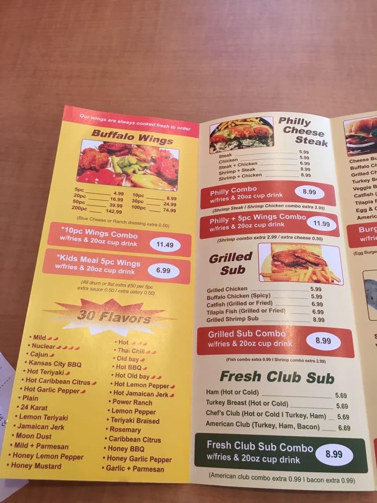 Menu at America's Best Wings restaurant, Halethorpe, Washington Blvd 114