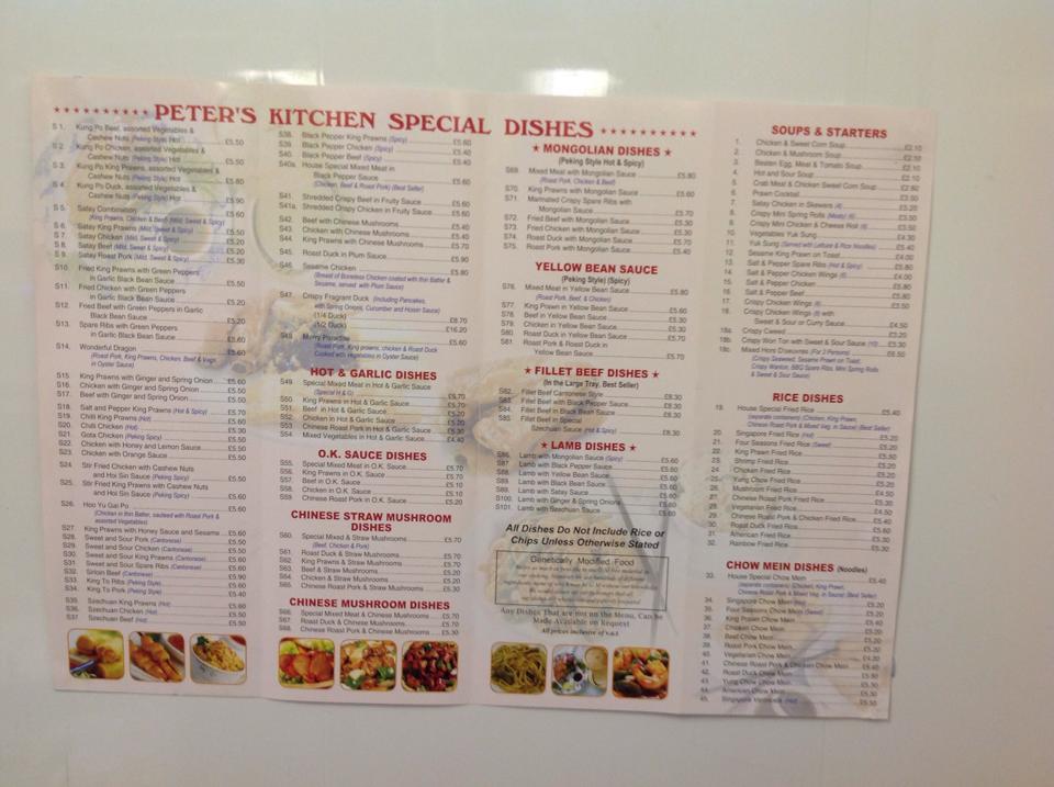 Menu At Peter S Kitchen Fast Food Rugeley   R92c Peters Kitchen Menu 