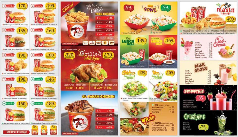 Menu at Seven Eleven Fried Chicken, Tiruchirappalli, Behind Kalaingar ...