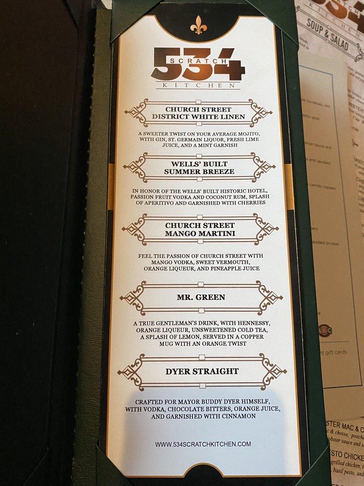 Menu at 534 Scratch Kitchen pub & bar, Orlando