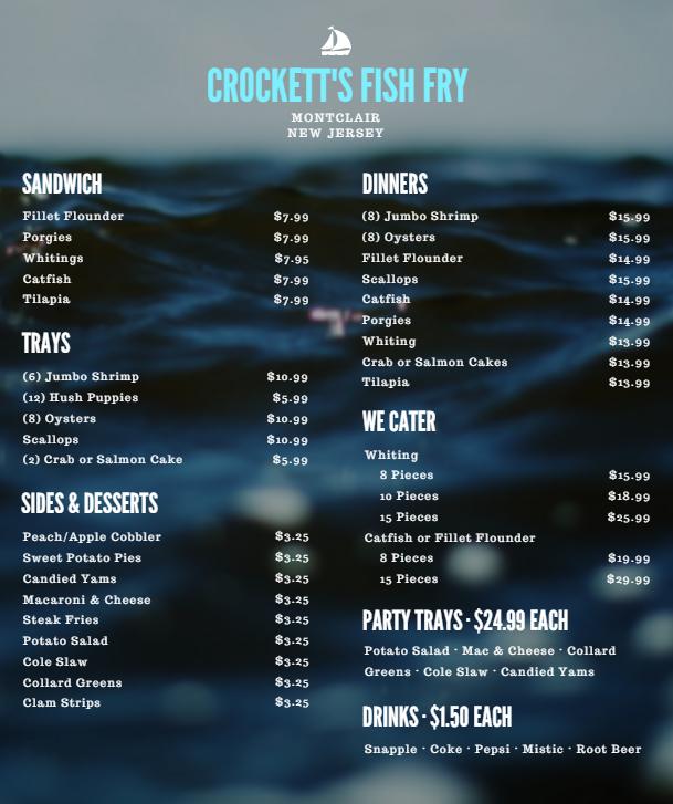 R92e Crocketts Fish Fry Menu 2022 10 2 