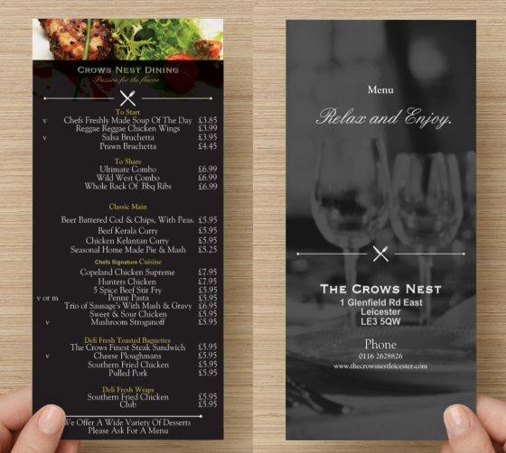 Crows deals nest menu