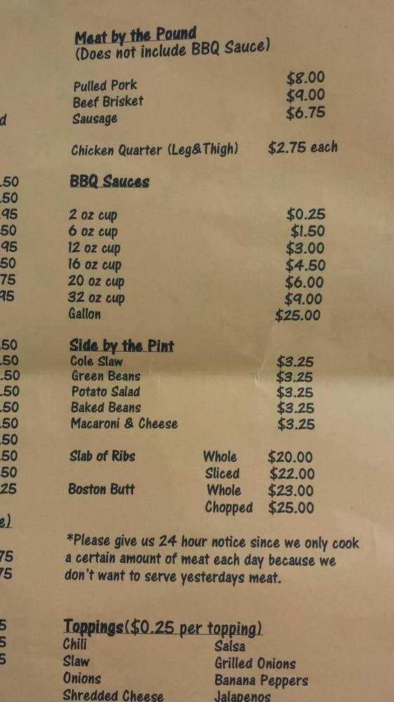 Menu at Red Pepper Grill BBQ, Patterson