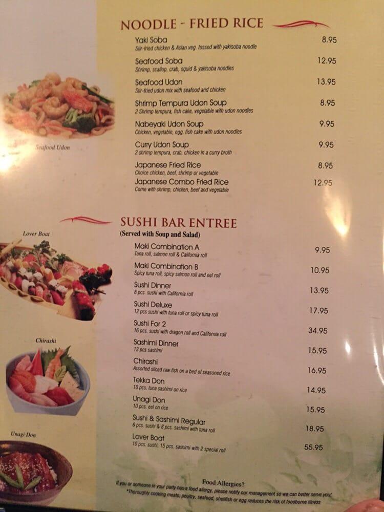 Menu at Volcano Sushi Bar & Hibachi, Del City, Main St 103