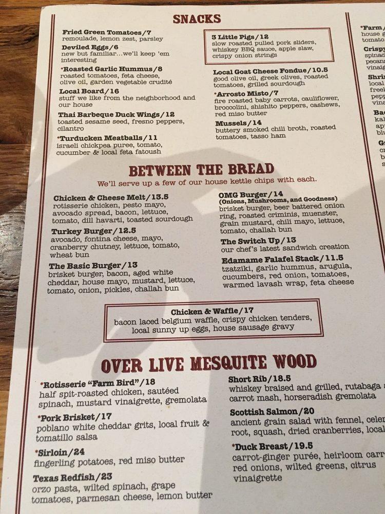 Menu at Whiskey Cake Kitchen & Bar, San Antonio, La Cantera Pkwy Suite