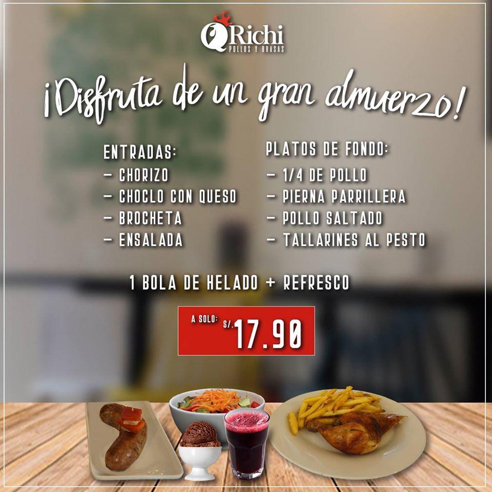 Menu at Richi POLLOS Y BRASAS restaurant, Lima