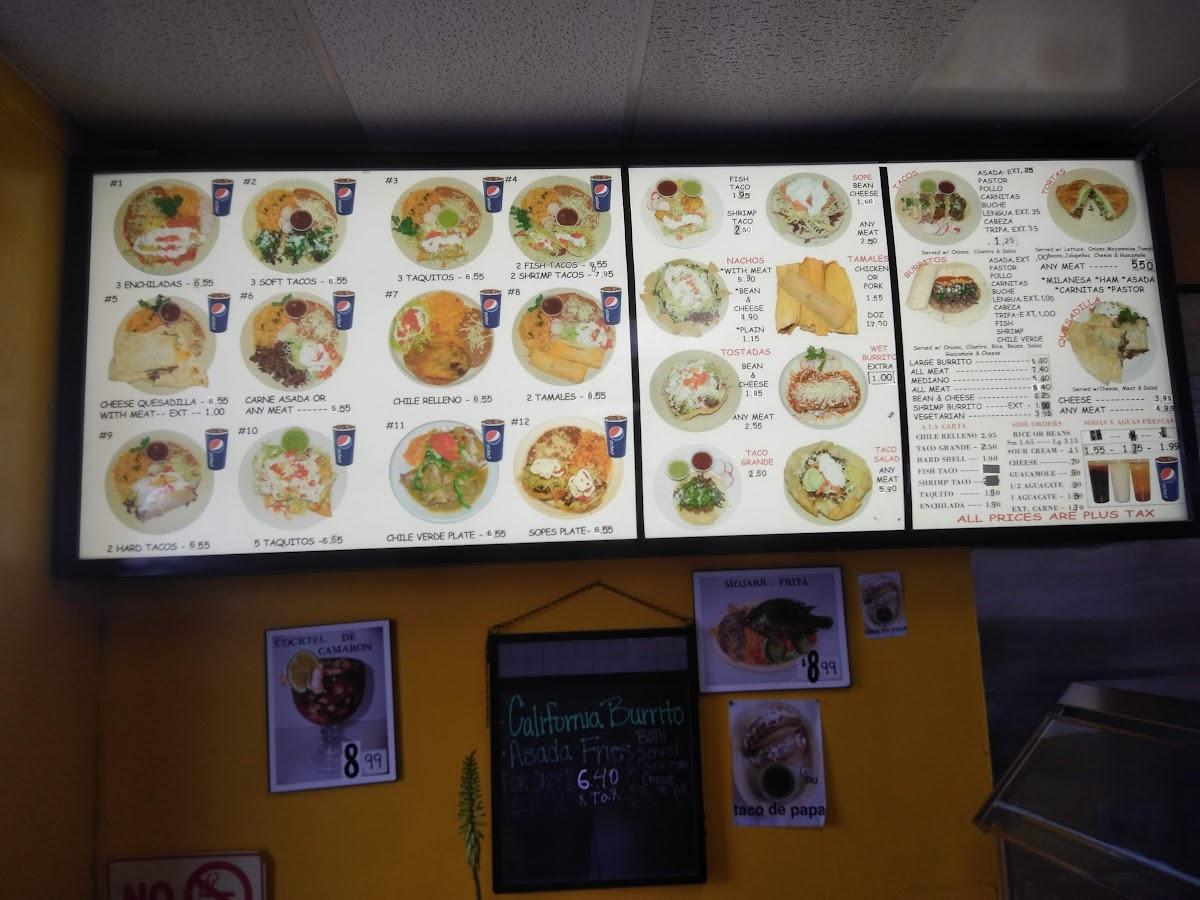 Carta del restaurante Los Jalapenos Mexican Food, Victorville, Palmdale Rd