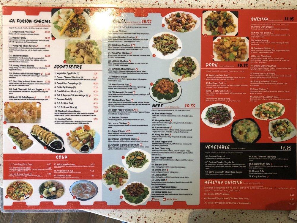 Menu at China Fusion La Costa restaurant, Carlsbad