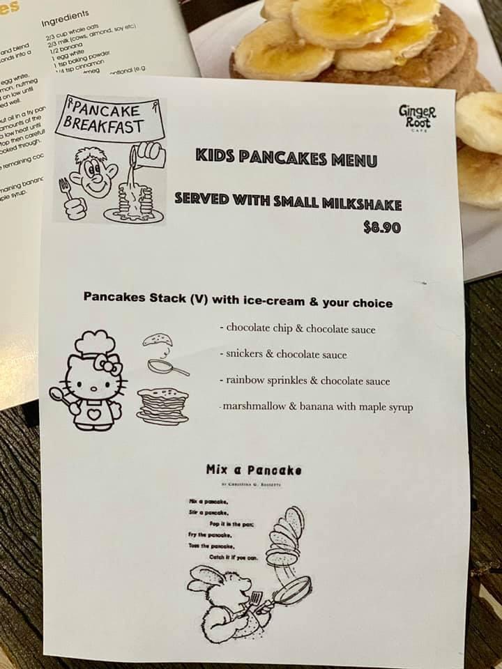 Menu at Ginger Root Cafe, Tweed Heads South, Shop126