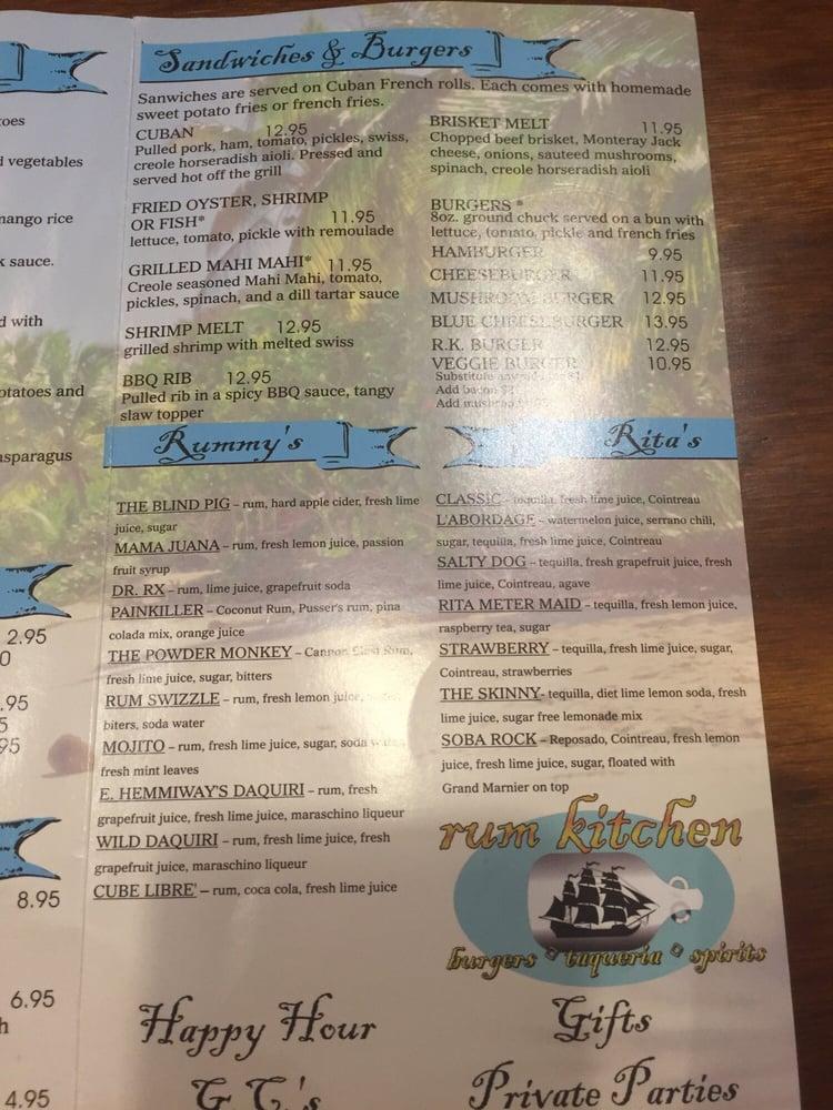 Menu At Rob S Rum Kitchen Pub Bar Waveland 324 US 90   R933 Rum Kitchen Menu 2022 10 1 