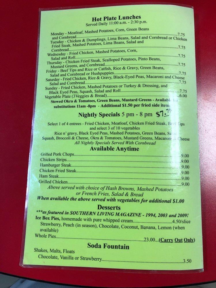 Menu at Strawn's Eat Shop Also restaurant, Bossier City