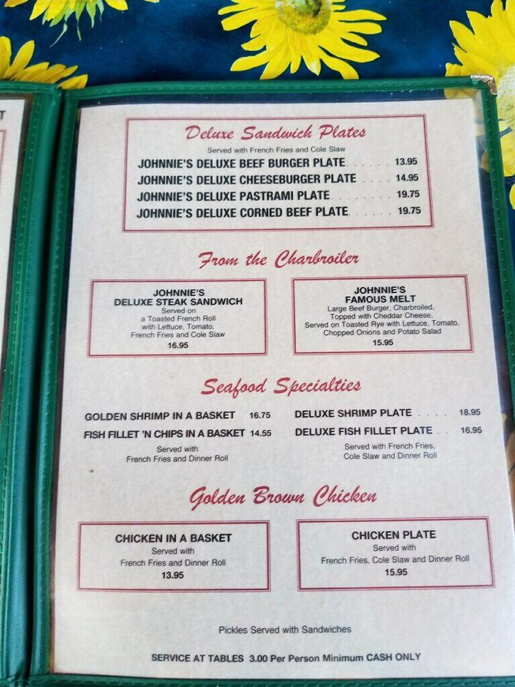 Menu at Johnnie's Pastrami restaurant, Culver City