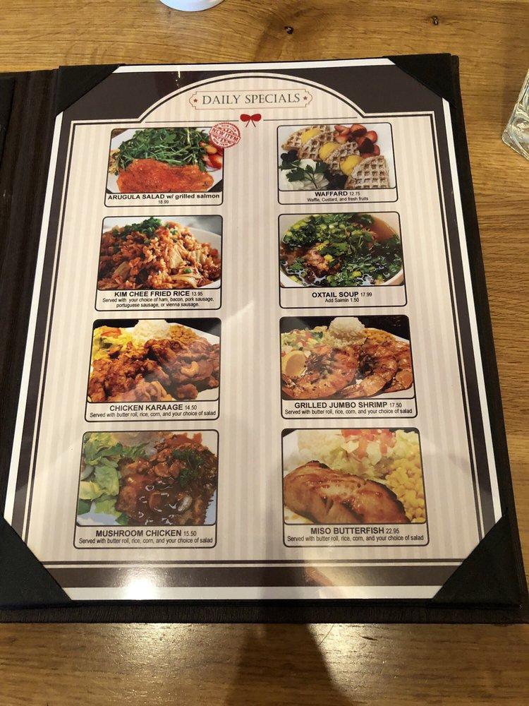 Menu at Liliha Bakery, Honolulu, 1450 Ala Moana Blvd