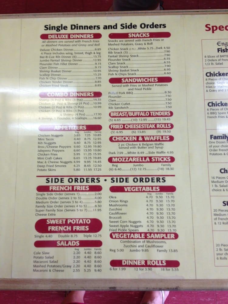 Menu at Chicken Holiday fast food, Ocean Township