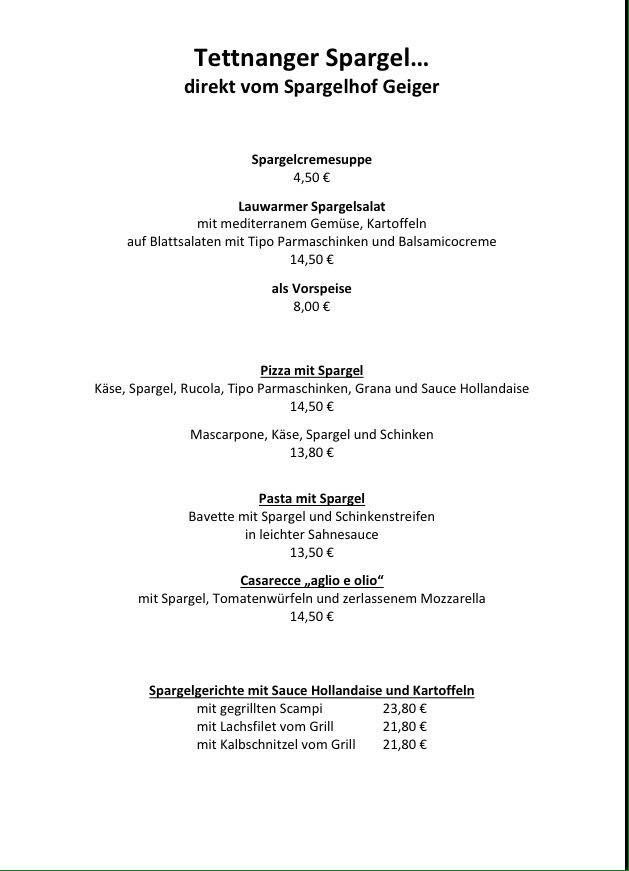 Speisekarte von LSC Restaurant, Friedrichshafen