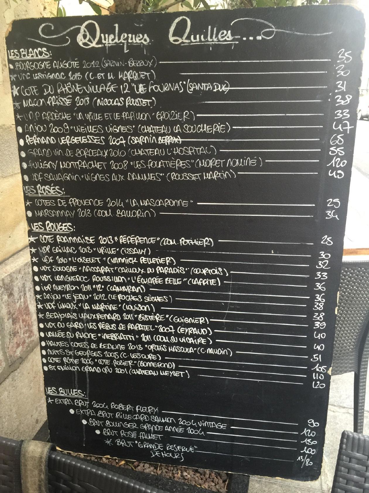 Menu At Les Fines Gueules Restaurant Paris Rue Croix Des Petits Champs