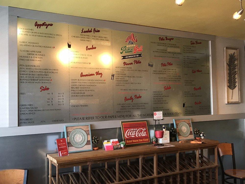 Menu at Coolidge Patio Grill (Pita Patio) restaurant, Coolidge