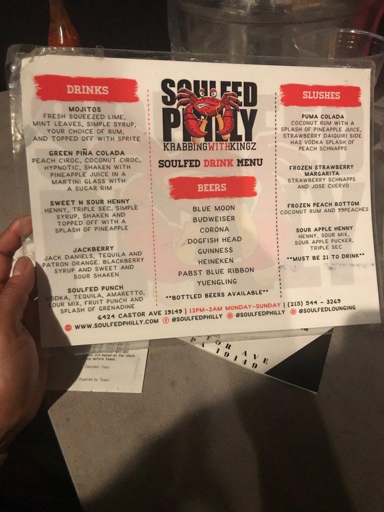 Menu at Culture&Crabs pub & bar, Philadelphia, Castor Ave