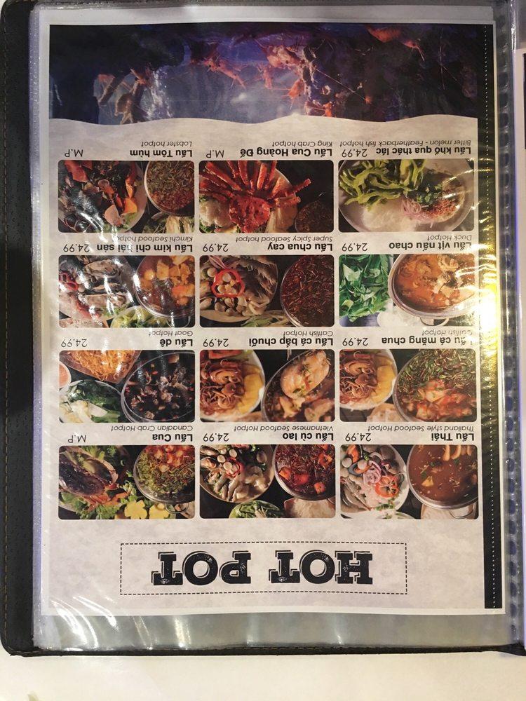 Menu at Tràm Chim Live King Crab restaurant, Westminster, Beach Blvd A