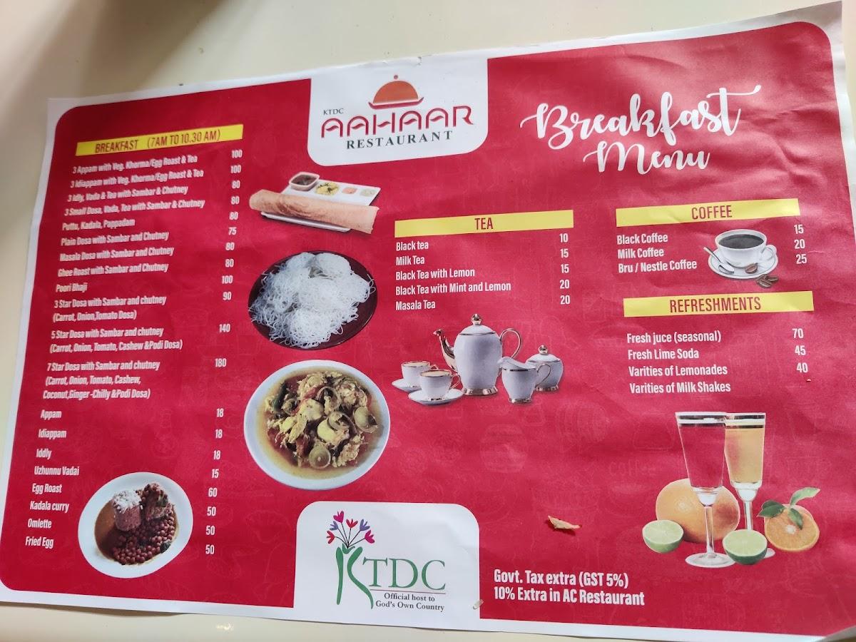 Menu at KTDC AAHAAR Restaurant, Krishnapuram