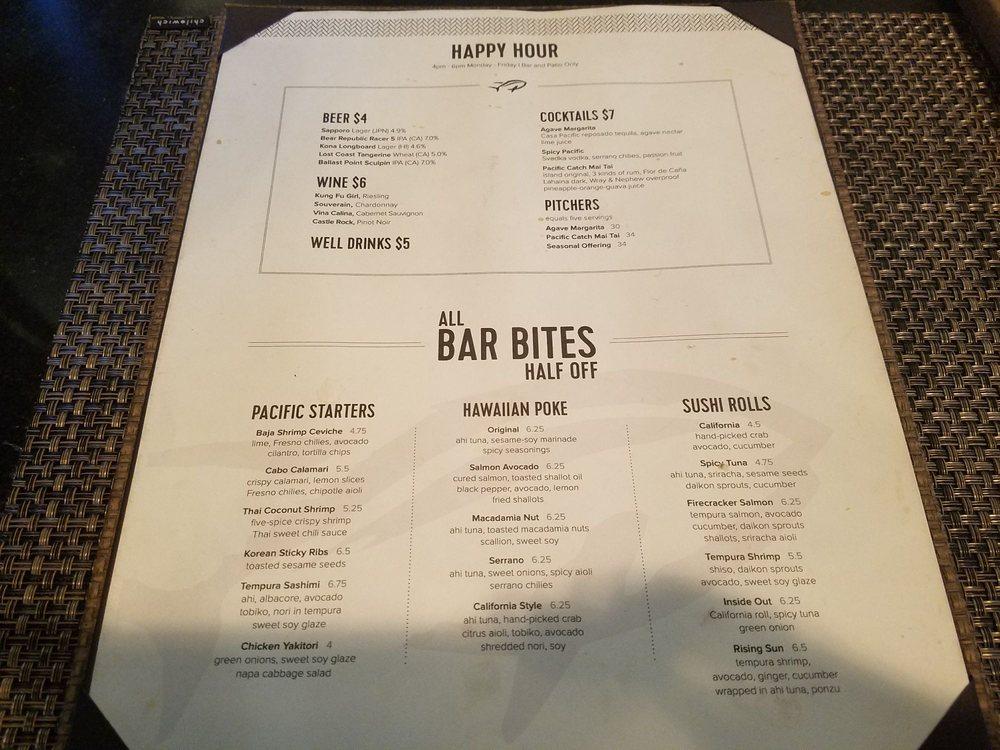 Menu at Pacific Catch restaurant, Corte Madera