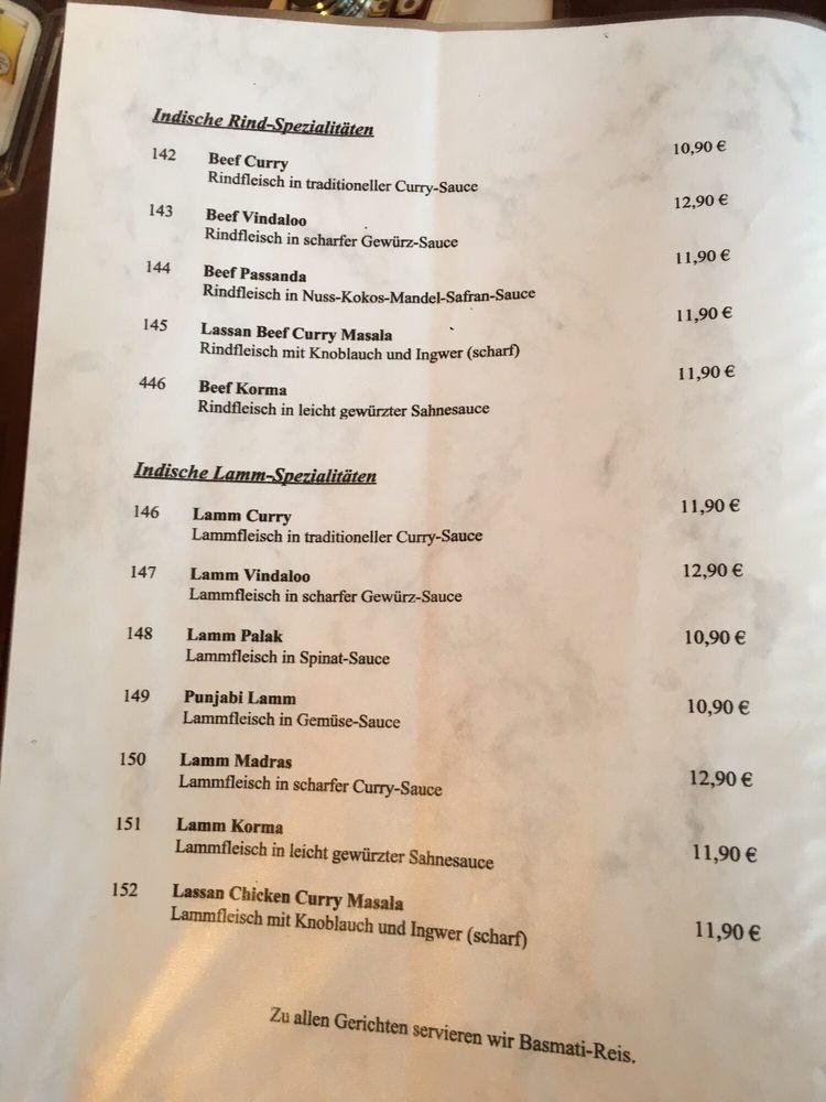 Menu at Ashoka Palace Königsbrunn restaurant, Königsbrunn