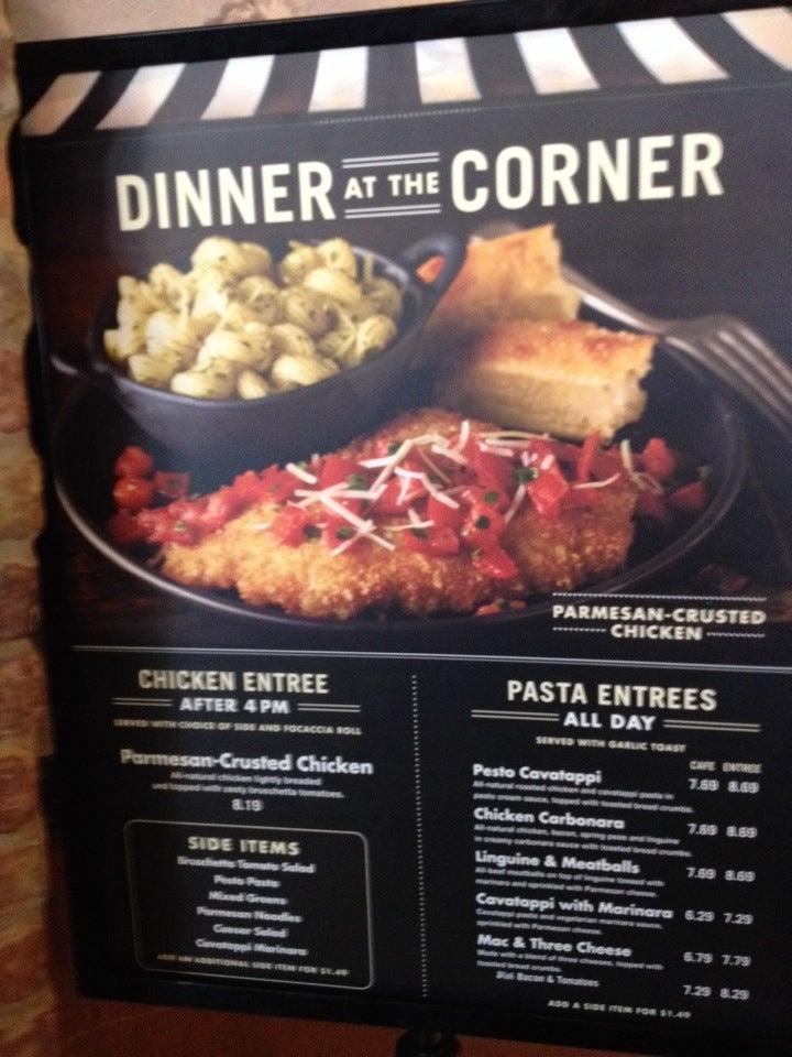 Menu at Corner Bakery Cafe, El Paso, 655 Sunland Park Dr