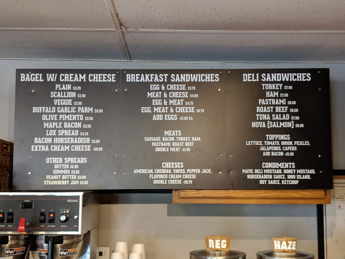 Menu at Bagel & Brew restaurant, Lenox