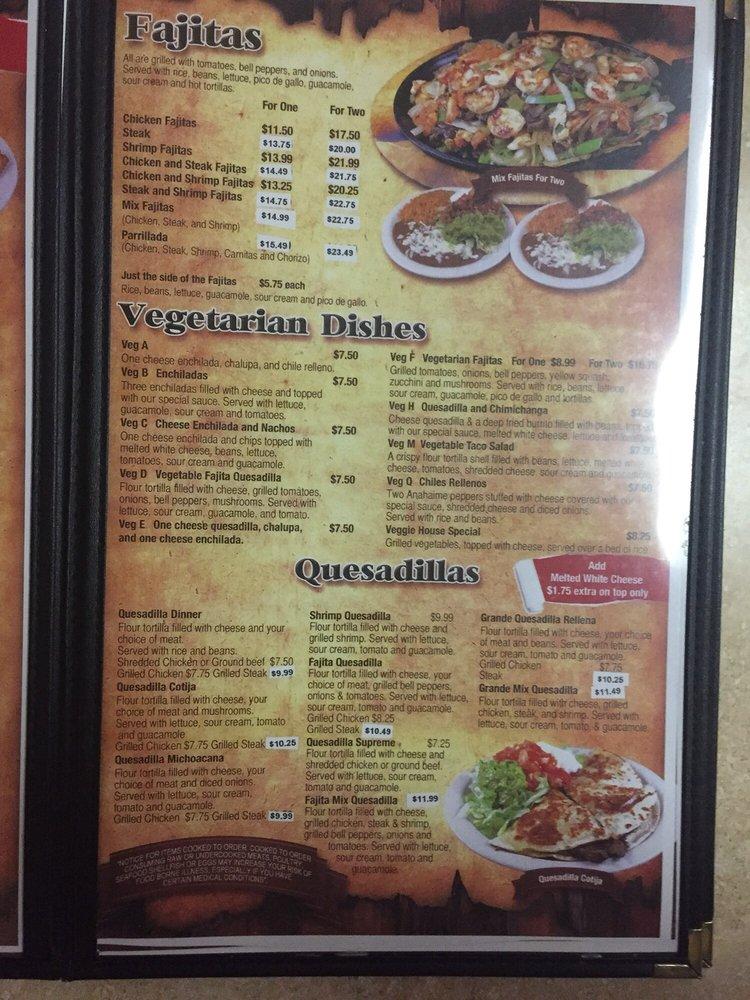 Menu at Casa Mexico Restaurant LLC, Byron