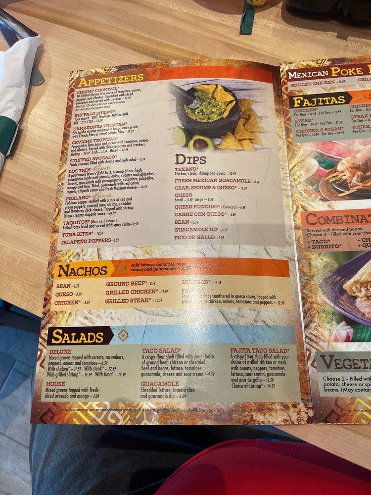 Menu at Guads Mexican Restaurant, Suffolk