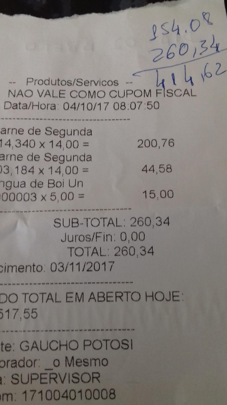 Bar do Espanhol cardápio