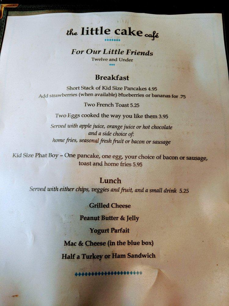 Menu at The Little Cake Cafe, Newington, Main St Suite 1